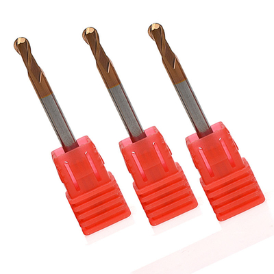 Micro 2 Flutes R3 Ball Nose Long Flute End Mills Hrc65 สำหรับเหล็กชุบแข็ง